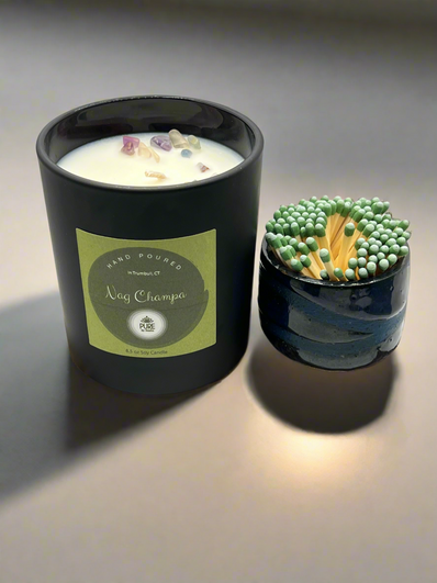 Nag Champa Crystal Infused Soy Candle