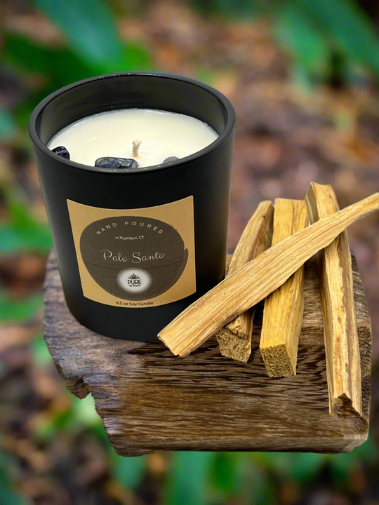 Palo Santo Crystal Infused Soy Candle
