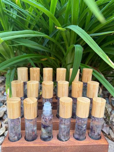 Lilac & Rainbow Fluorite Rollerball